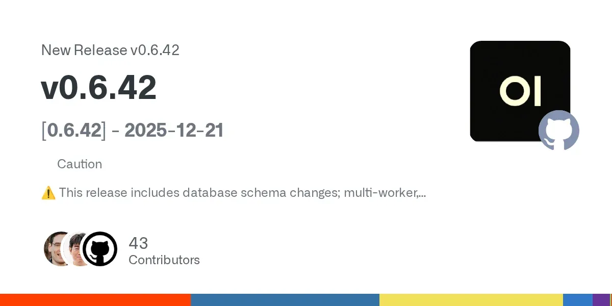 Open WebUI v0.6.42: The Largest Release Since 0.6.19! (93 Entries, Resizable Sidebar, & Massive Speed Boosts)
