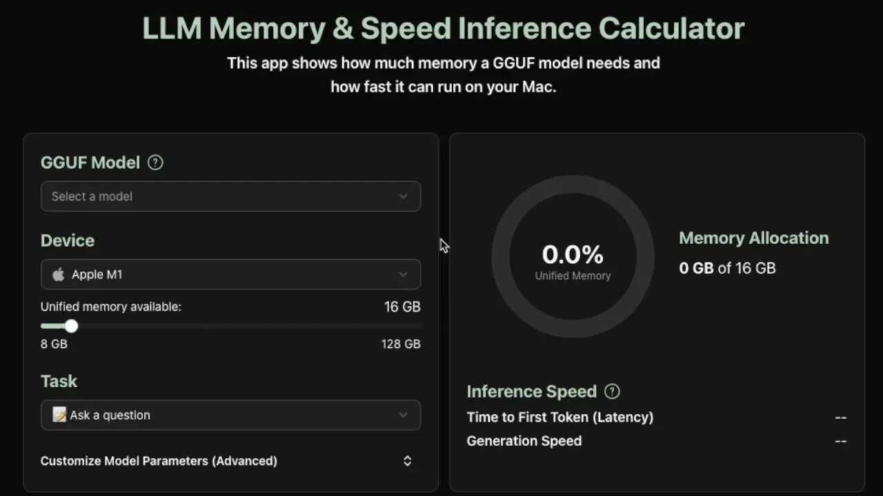 Built a GGUF memory & tok/sec calculator for inference requirements – Drop in any HF GGUF URL
