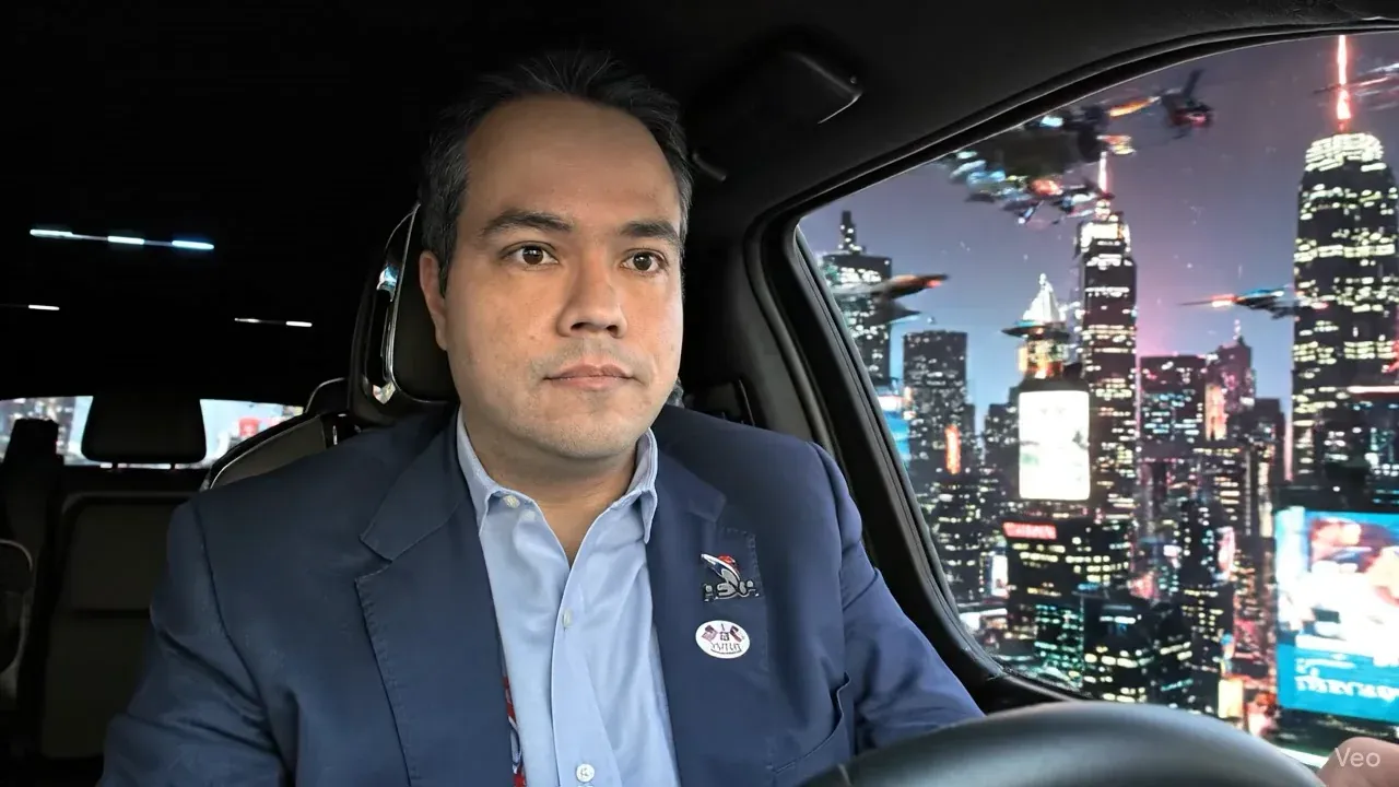 Veo3与Google Gemini结合生成赛博朋克艺术