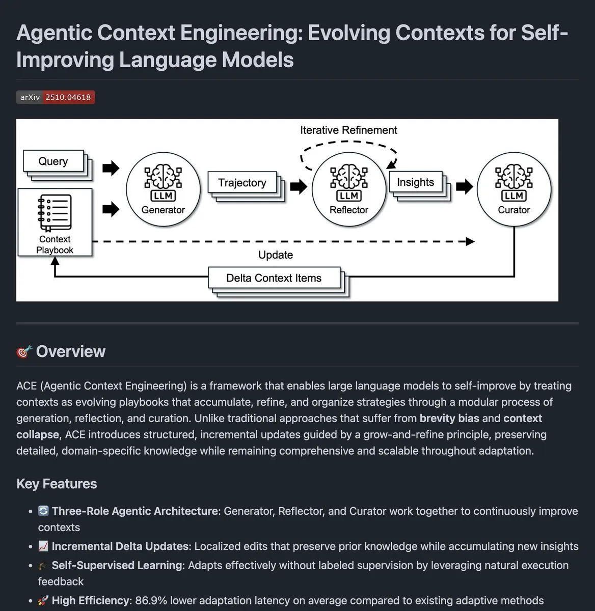 Agentic Context Engineering: código abierto para la evolución del contexto de los agentes de IA
