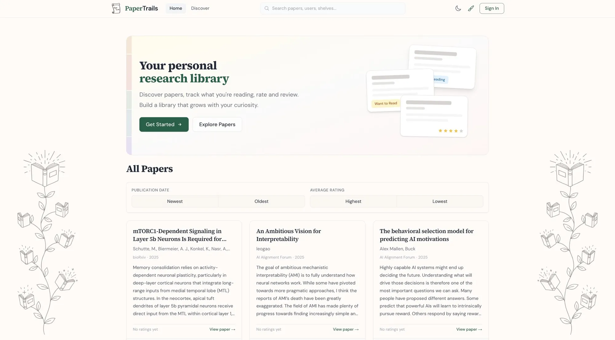 学术论文“Goodreads”Paper Trails