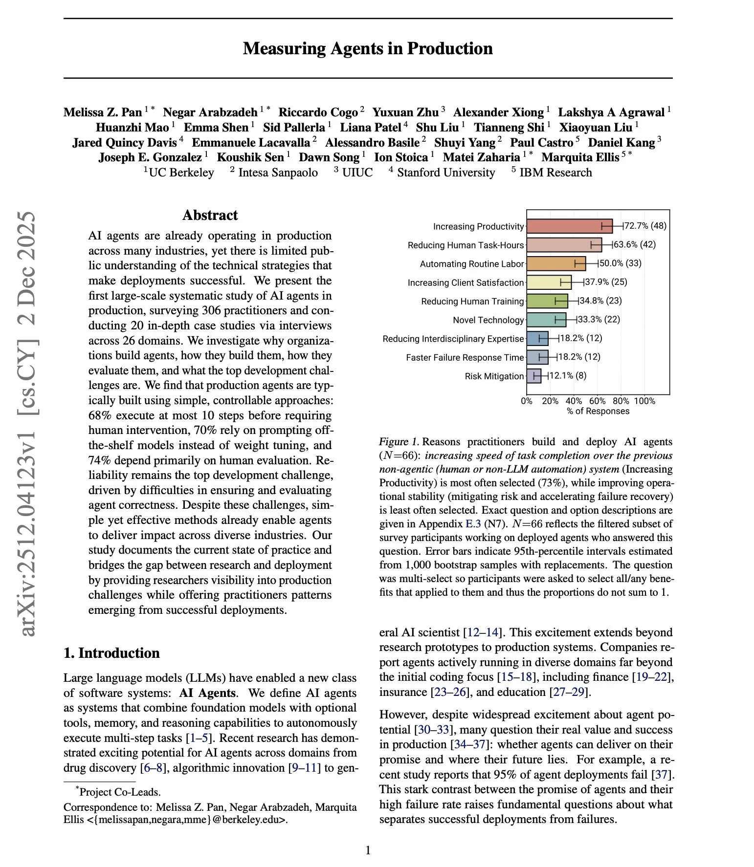 AI代理生产部署研究