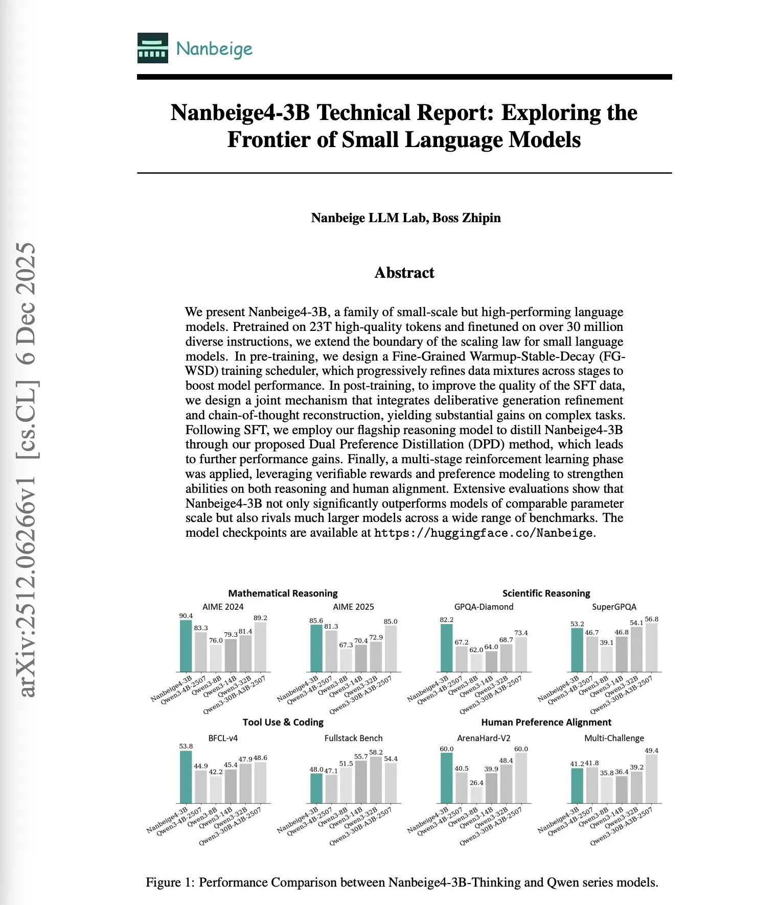 Nanbeige4-3B Performance