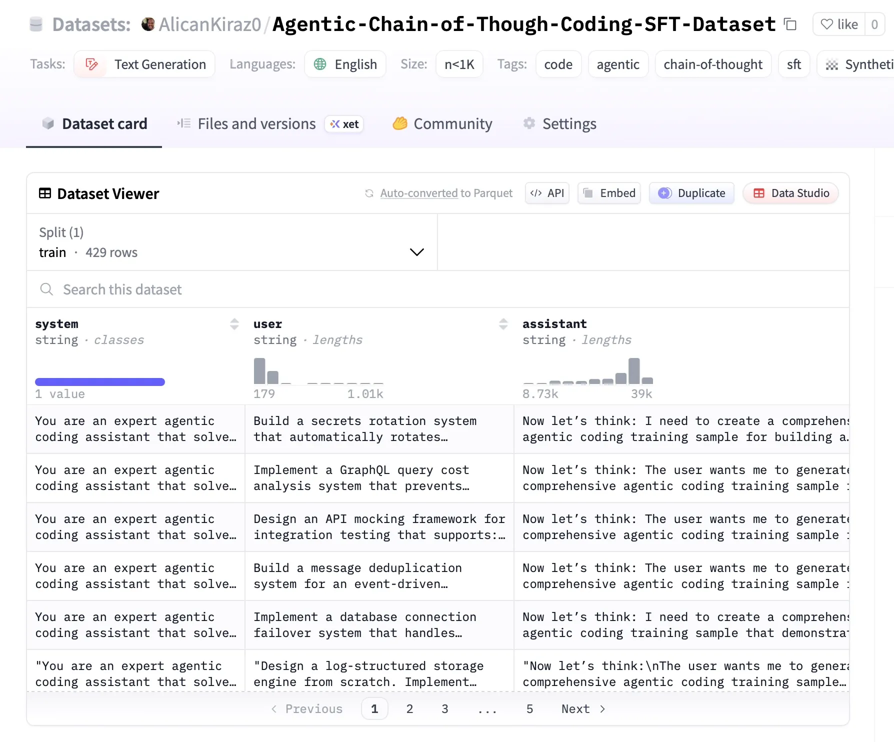 Agentic Model Fine-tuning Dataset