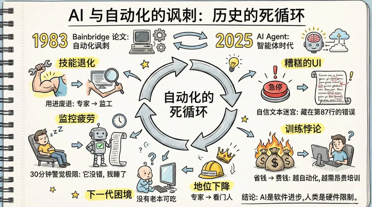 AI代理的“自动化讽刺”与人类技能退化