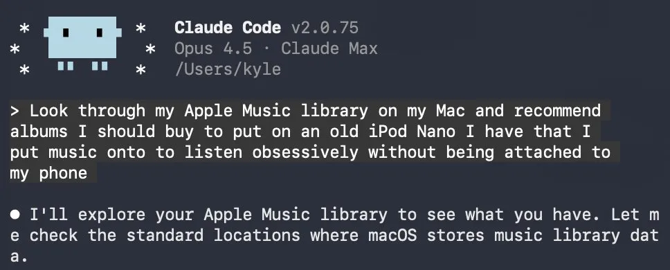 Claude Code for music recommendations and bought every album it recommended