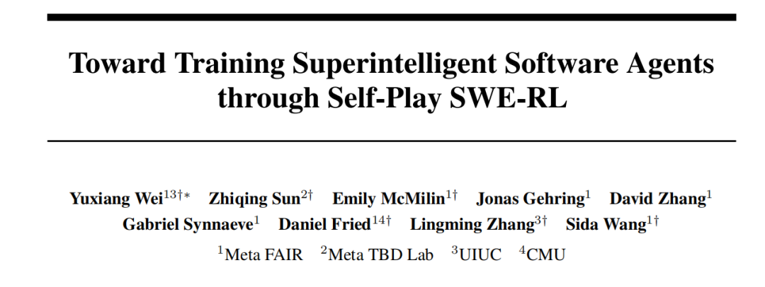 Meta推出Self-play SWE-RL