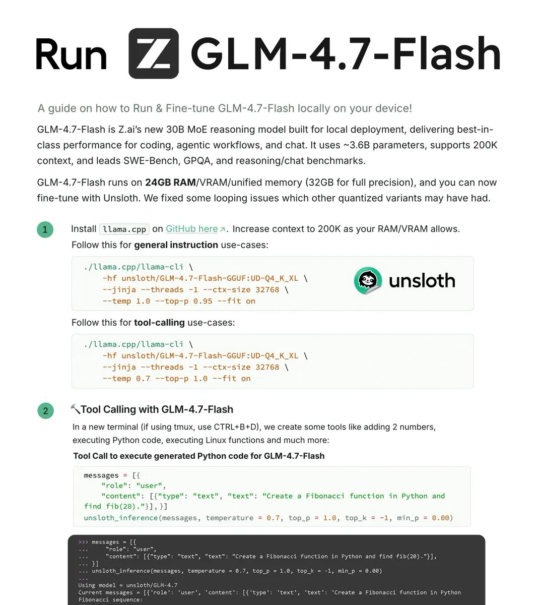 GLM-4.7-Flash 发布