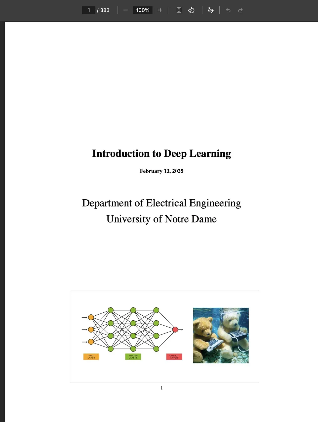 Deep Learning Book 2025