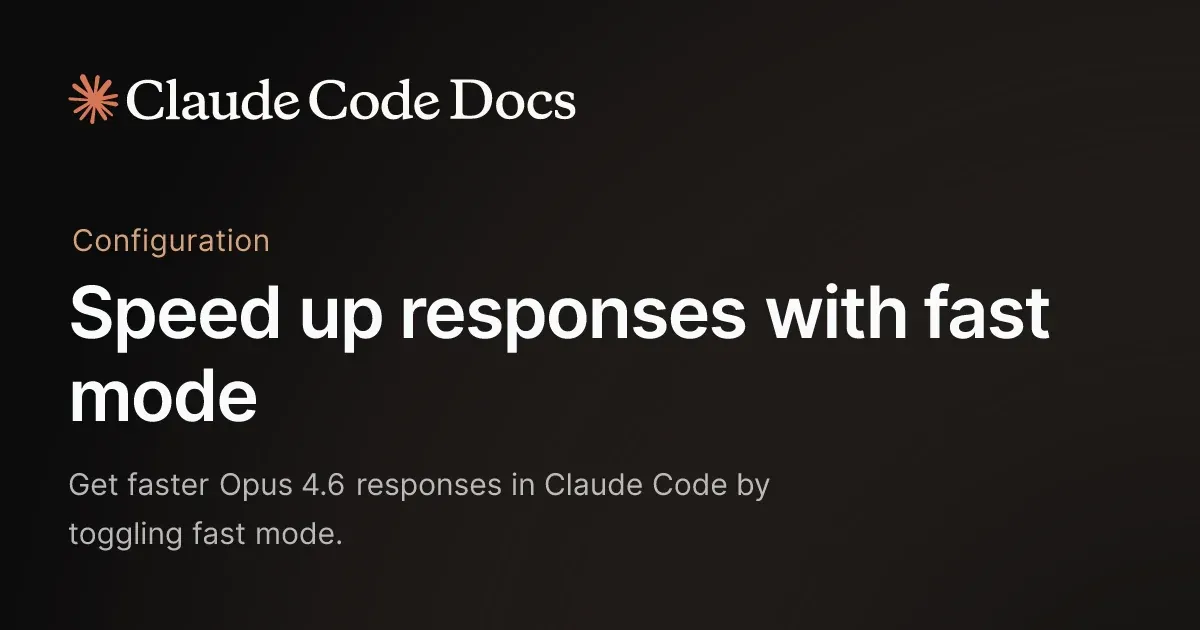 Claude Opus 4.6 Fast Mode