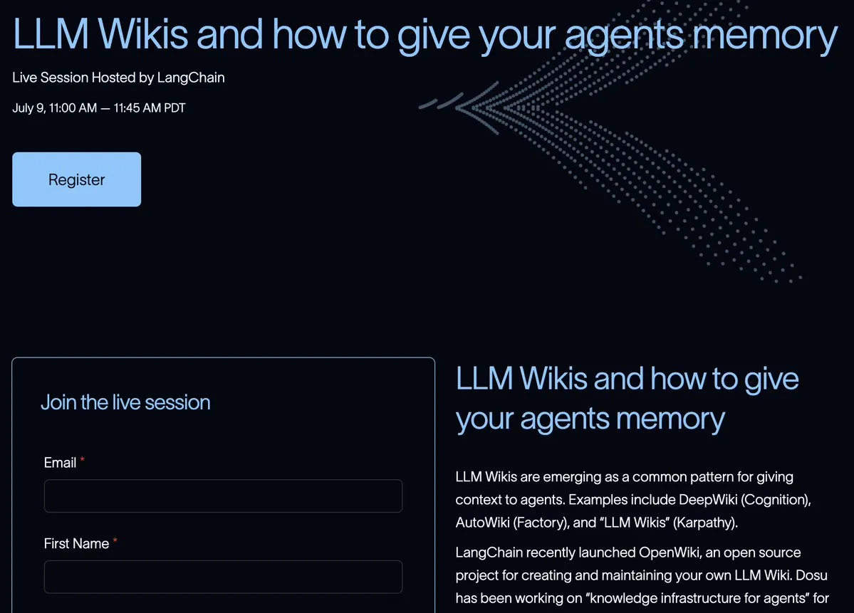 OpenWiki:LangChain推出的LLM Wiki与记忆管理工具