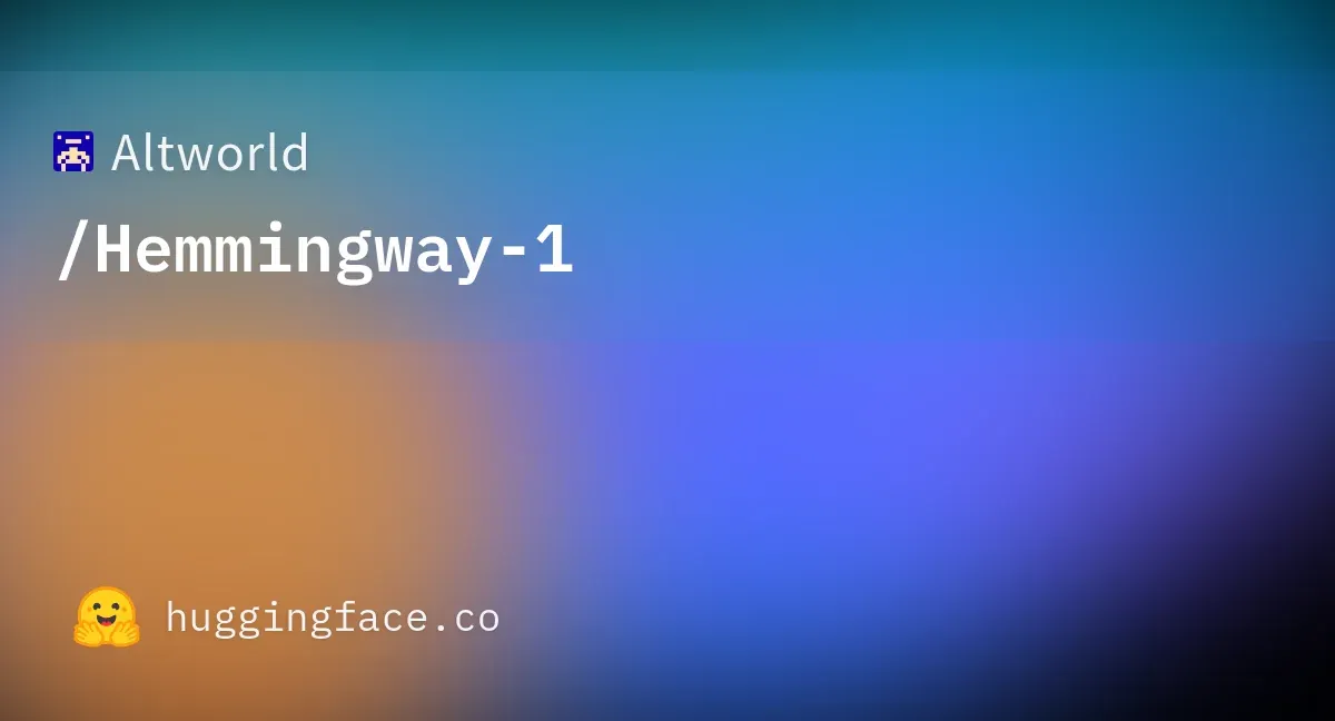 Hemmingway-1 오픈소스