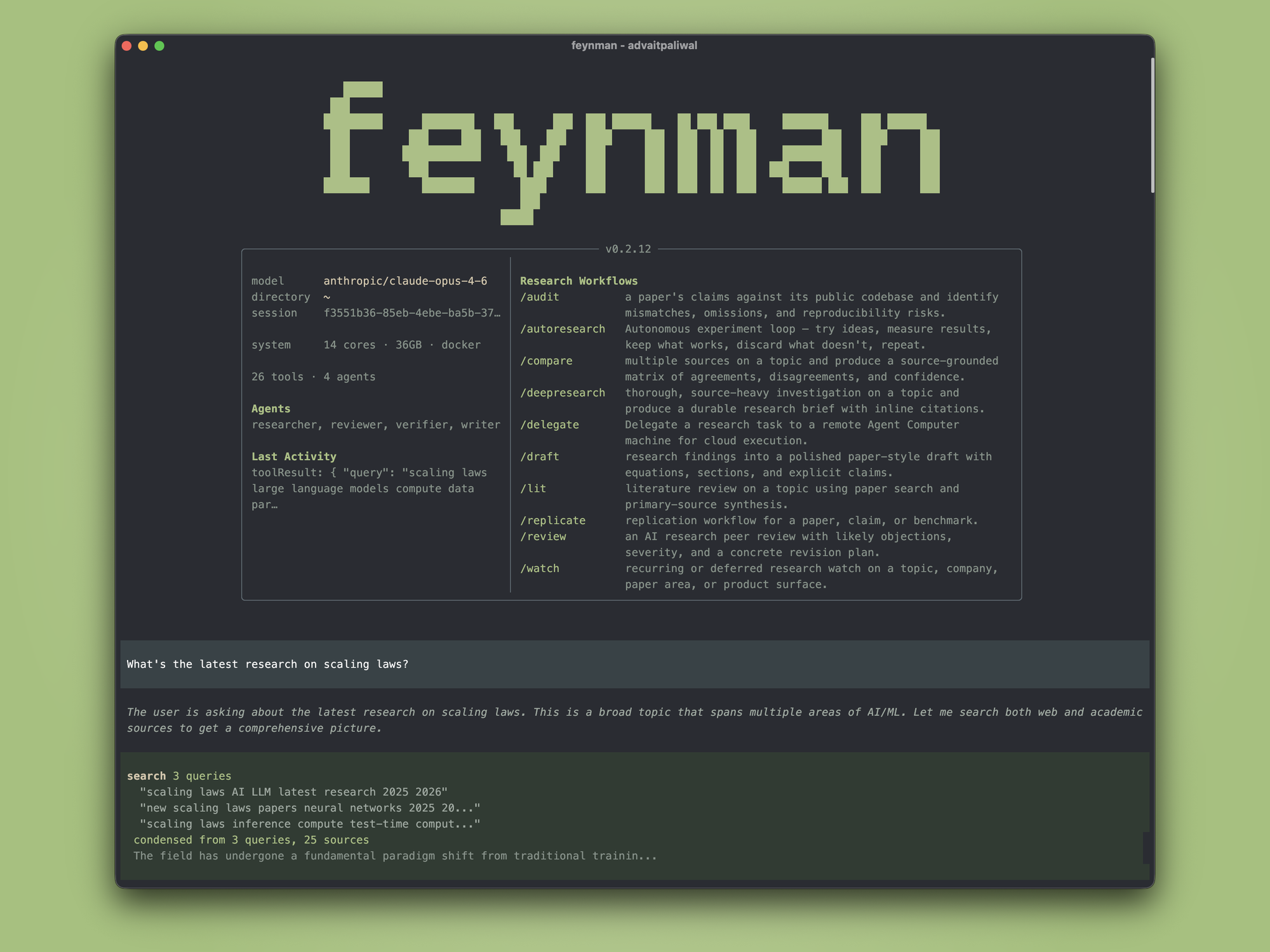 feynman科研智能体工作台