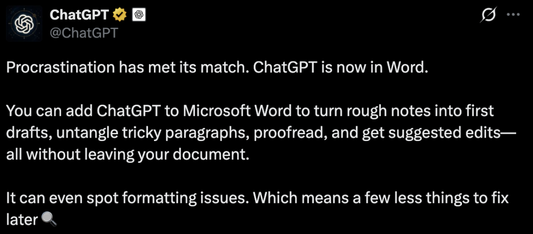 ChatGPT for Word插件发布
