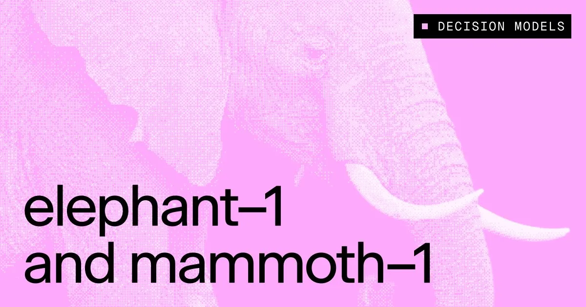 إطلاق نموذج اتخاذ القرار Mammoth