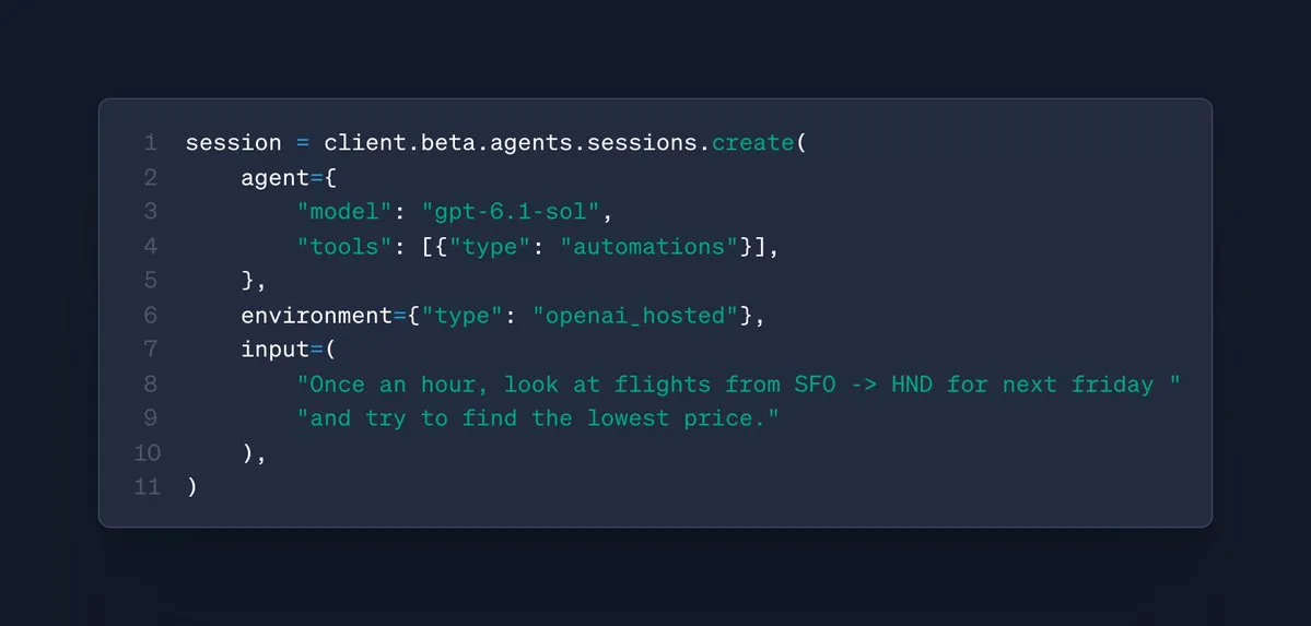 OpenAI Agents API Automations